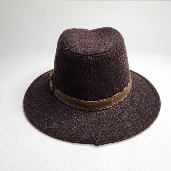 Stetson Brown Wool Blend Fedora Hat Brown Size Medium - Picture 3 of 8